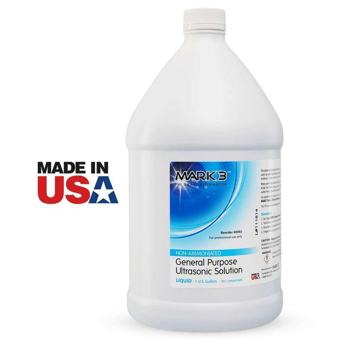 MARK3 Ultrasonic Solution Liquid, Tartar, Stain & Permanent Cement Remover, 1 Gallon Bottle - DENTAMED USA