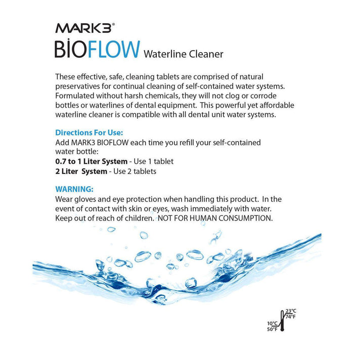 MARK3 BIOFLOW Water Line Cleaner 60/bx 100-7680 - DENTAMED USA