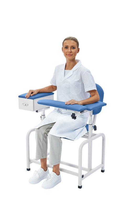Viva Comford Padded Blood Drawing Chair with Drawer - DENTAMED USA