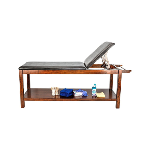 Viva Comfort Noble-Line Mahogany Wooden Exam Table With Full Shelf 996-03-MA - DENTAMED USA