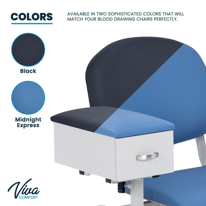 Viva Comford Padded Blood Drawing Chair with Drawer - DENTAMED USA