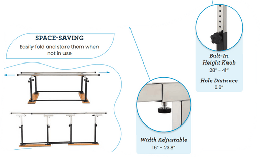 Viva Comford Folding Parallel Bars 905-01 - DENTAMED USA