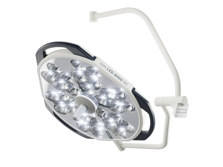 SIMEON LED 500, Single Light, 2x 32" Monitor Arm, Ceiling AS.100.009