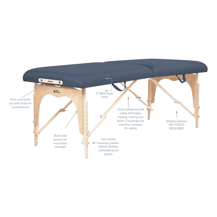 Custom Craftworks Athena Portable Massage Table Professional Package AT28 - DENTAMED USA